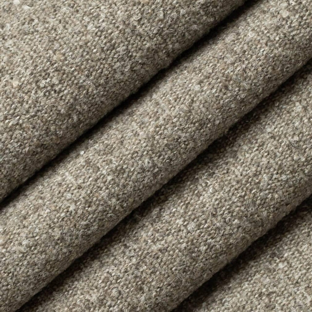 Natural Textured Tweed Upholstery Fabric by The Yard - SKU: Everett Feather
